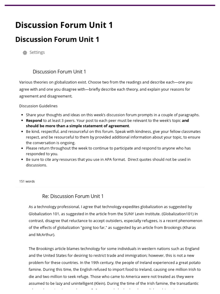 Globalization Theories Discussion Forum | PDF | World Systems Theory ...