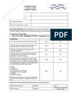 Visitor/Contractor Health Declaration Form ORM: Questions Circle Answer