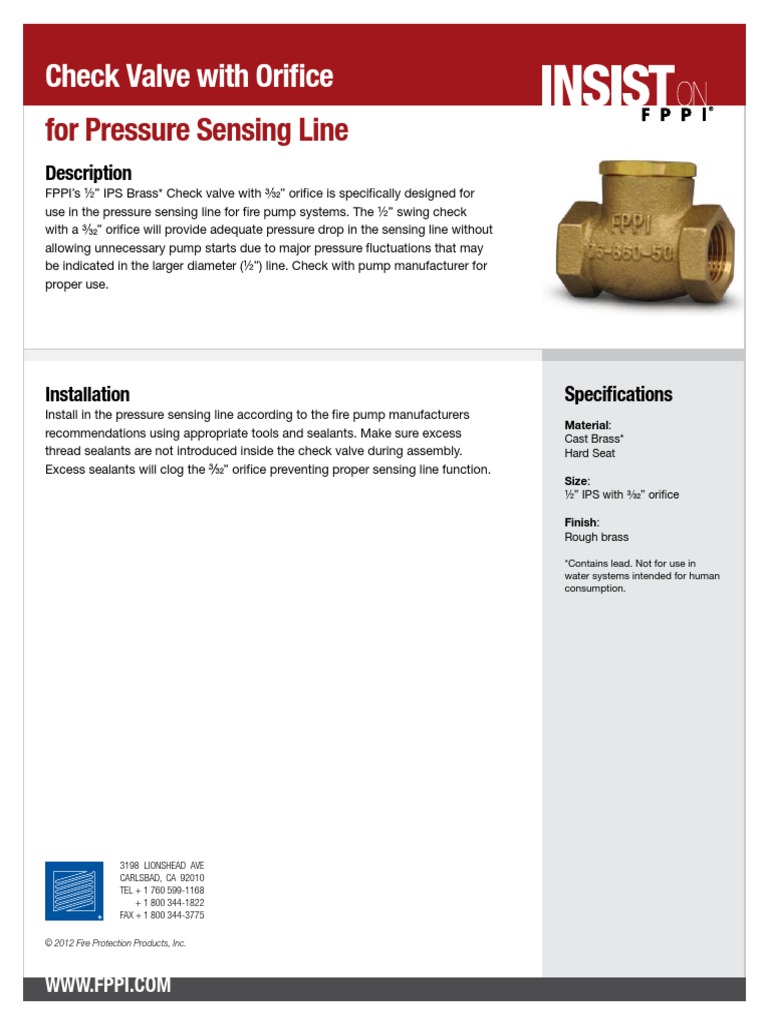 Check Valve With Orifice and Swing Check Valve 2 | PDF