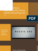 Mga Hakbang Sa Pagsulat NG Ibat Ibang Akademikong