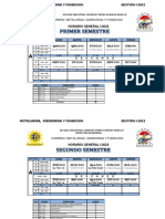 Horarios Metalurgia 2022