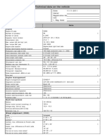 Technical data on the Hyundai H1 2.5 TCI vehicle
