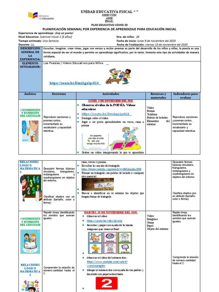 Planificación de Poesía para Niños | PDF | Poesía | Aprendizaje