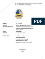 Biocombustible Propuesta de Optimización Del Proceso de Producción