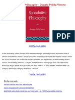 Speculative Philosophy - Donald Phillip Verene: Download Here