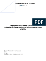 Implementación de Un Sistema de Administración de Equipo de Telecomunicaciones