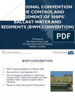 International Convention For The Control and Management of Ships Ballast Water and Sediments