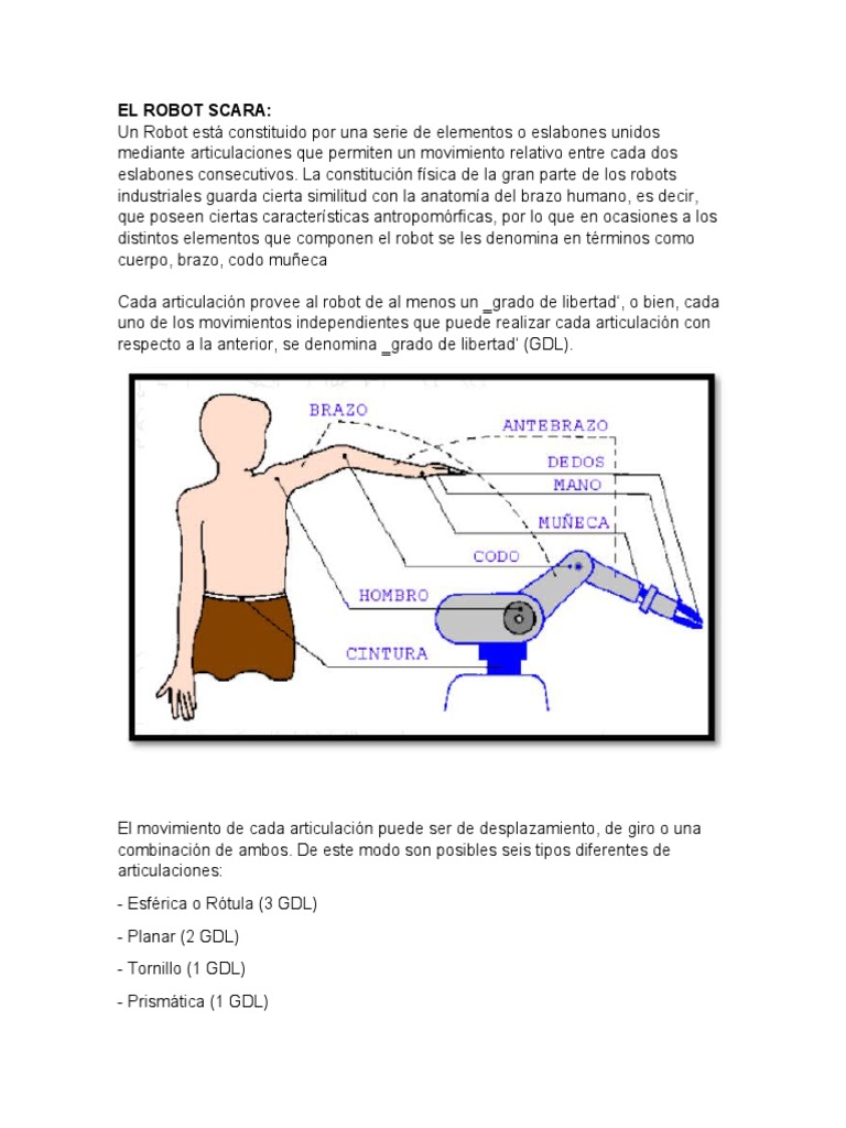 Robot SCARA y su cinemática 3 GDL | PDF | Mecánica | Ingeniería mecánica