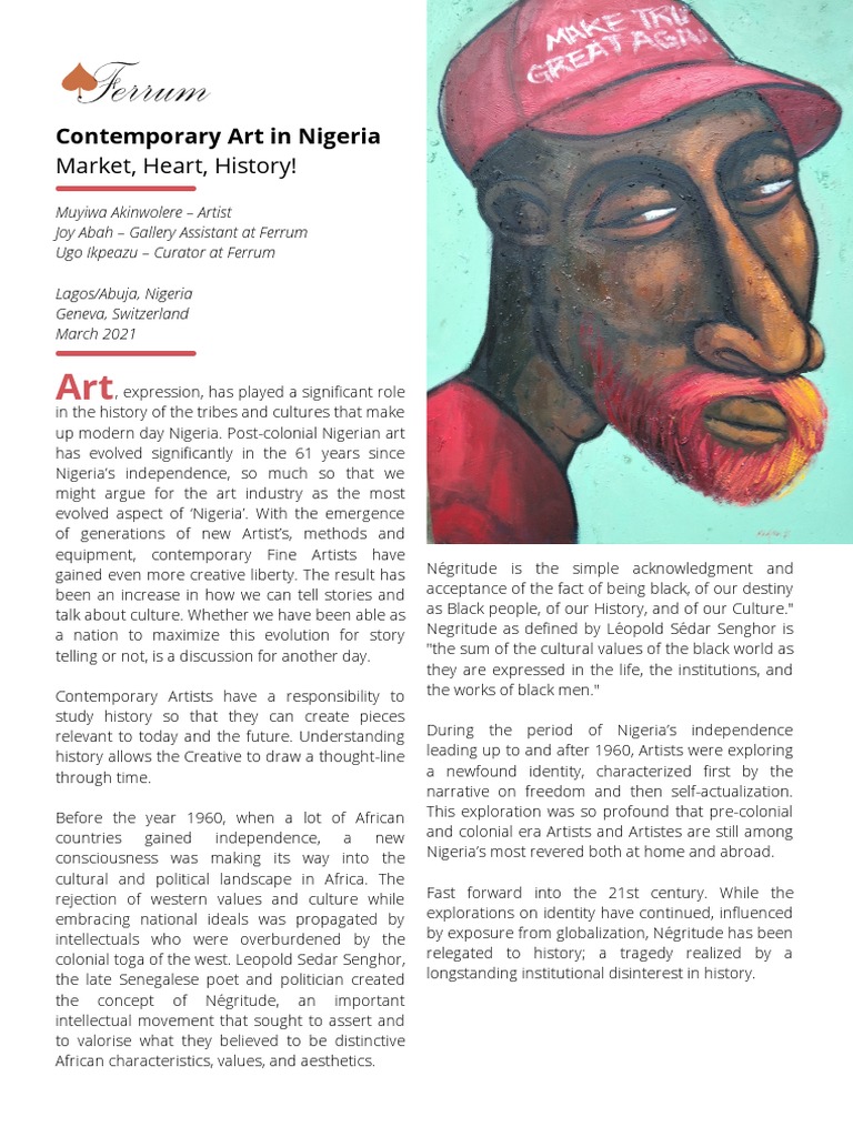 Contemporary Art in Nigeria - Market, Heart, History! March 2021 | PDF