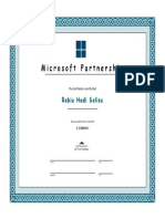Microsoft Partner Certificate