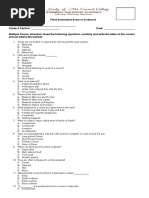 Third Summative Exam in Science 8