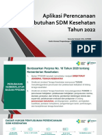 Aplikasi Perencanaan Kebutuhan SDM Kesehatan Tahun 2022