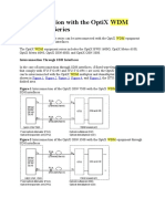 Interconnection With The OptiX WDM Equipment Series