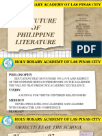 The Future OF Philippine Literature: Rosary Academy of Las Pinas City