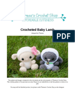 Crocheted Baby Lamb