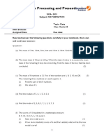 Nia Yashika Sharma - Worksheet On Processing and Presenting Data