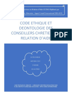 CODE ETHIQUE ET DEONTHOLOGIE  DU CONSEILLER - IEE-ACI