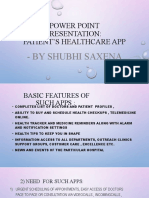 Power Point Presentation: Patient'S Healthcare App: - by Shubhi Saxena
