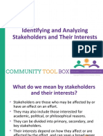 Identifying and Analyzing Stakeholders and Their Interests
