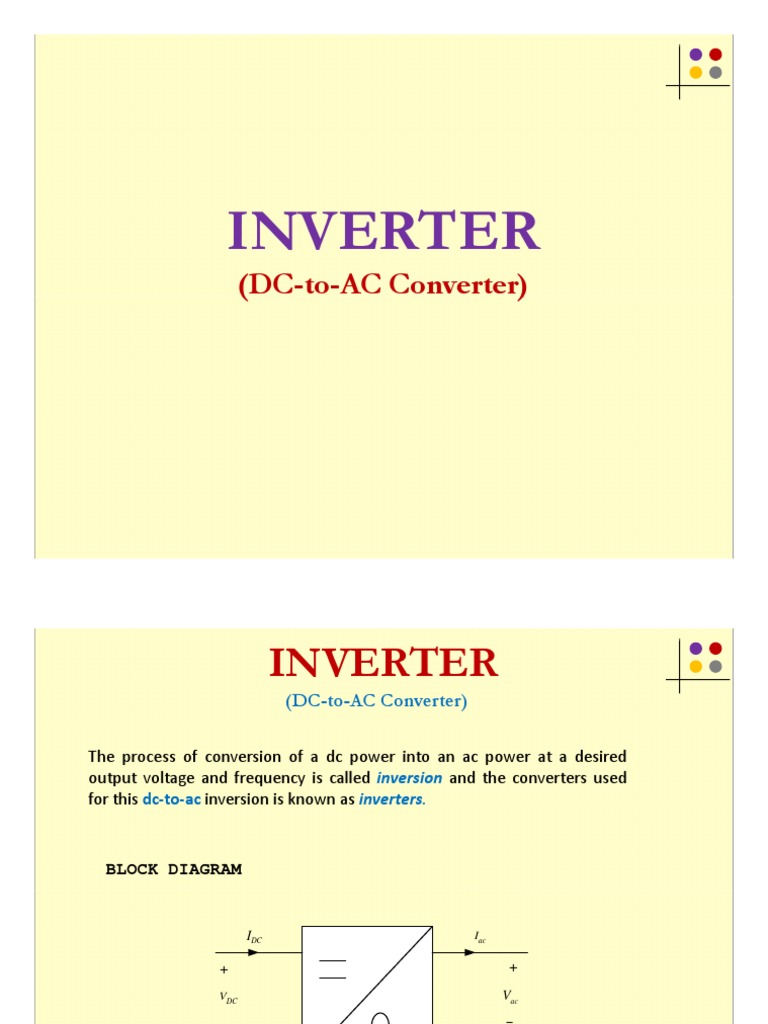 Inverter Types and Applications Overview | PDF | Power Inverter | Force