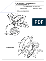 Satellite School For Children: Colour The Vegetables