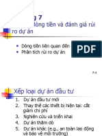 Chương 7. Dự Tính Dòng Tiền Và Đánh Giá RR DA