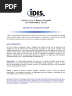 Glossario Investimento Social