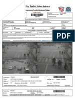 City Traffic Police Lahore: Electronic Traffic Violation Ticket