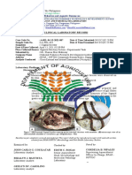 Clinical Laboratory Record: Bureau of Fisheries and Aquatic Resources