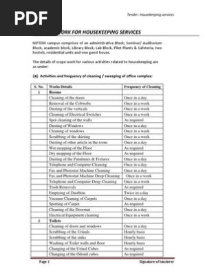 Tender Niftem Housekeeping