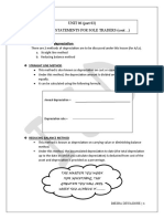 Calculation of Depreciation