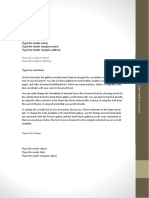 Create professional business letter