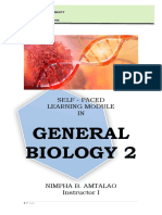 General Biology 2: Self - Paced Learning Module IN