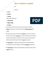 Basic Atomic Structure Worksheet