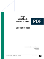 User Guide - Sales Price List