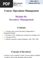 Unit 4 - Inventory Management 2021-22