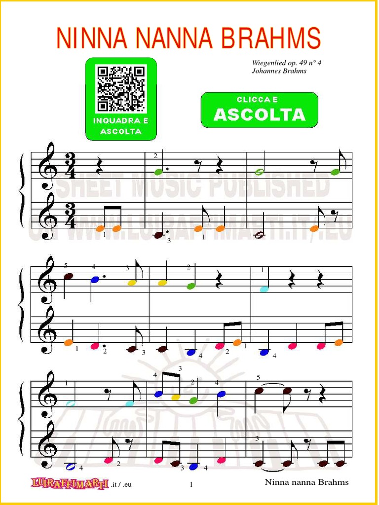 Ninna Nanna Brahms | PDF