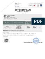 Test Certificate: of Sars-Cov-2 (Covid-19)
