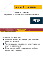 Correlation and Regression: Libeeth B. Guevarra Department of Mathematics and Natural Sciences
