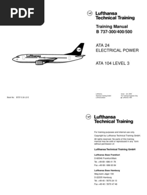 Training Manual B 737-300/400/500: ATA 24 Electrical Power | PDF