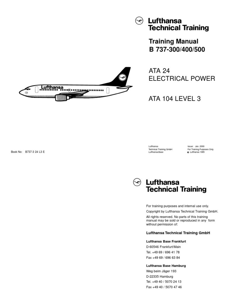 Training Manual B 737-300/400/500: ATA 24 Electrical Power | PDF