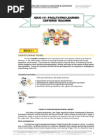 Educ 311: Facilitating Learner-Centered Teaching: Piaget'S Cognitive Development Theory