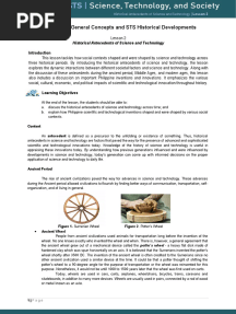 Historical Antecedents of Science and Technology