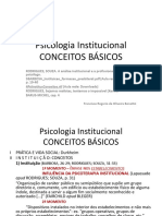 Instituição: Conceitos Basicos Na Psicologia Institucional