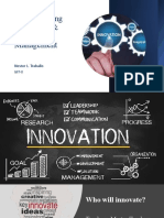 Understanding Innovation & Innovation Management: Nestor L. Traballo