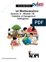 General Mathematics: Quarter 2 - Module 19: Validity of Categorical Syllogisms