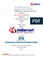 Project On IndiaMart and Its Value"