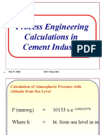 Process Engineering Calculations in Cement Industry