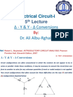 Δ-Υ and Υ-Δ Circuit Conversions