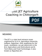 Best JET Agriculture Coaching in Chittorgarh